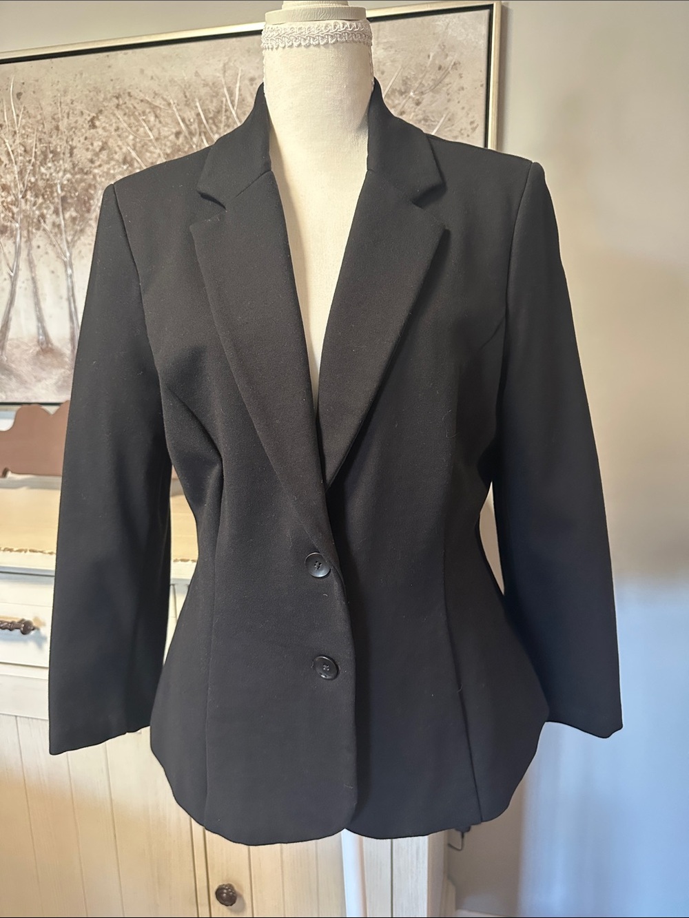 Versona Black Women's Two-Button Tailored Blazer